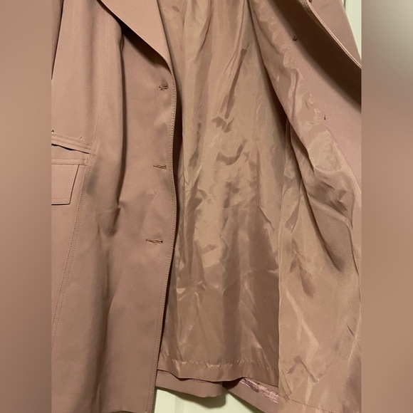 Vintage 1960s MCM Union-Made ILGWU Mod Swing Coat Dusty Rose - Picture 7 of 9